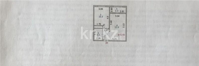 Продажа 1-комнатной квартиры, 33.7 м² - Продажа квартир в панельном доме в Казахстане - страница 2 фото 1 из 1