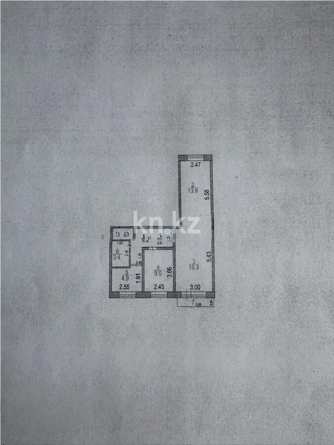 Продажа 3-комнатной квартиры, 57 м² - Продажа трехкомнатных квартир от собственников в Абае фото 1 из 1