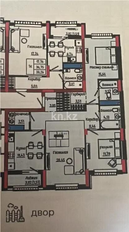 Продажа 3-комнатной квартиры, 87 м² - Продажа  трехкомнатных квартир в новостройках Астаны - страница 3 фото 3 из 3