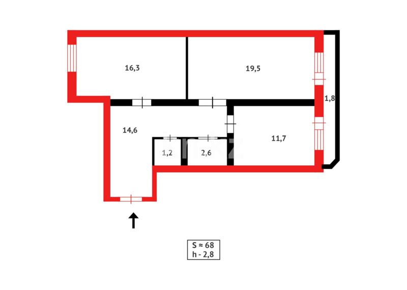 Продажа 2-комнатной квартиры, 68 м² - Продажа двухкомнатных квартир в Астане - страница 51 фото 9 из 9