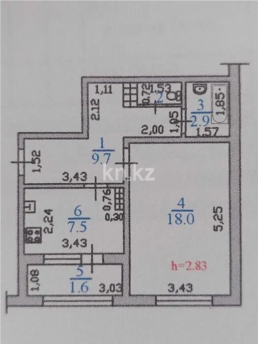 Продажа 1-комнатной квартиры, 41 м² - Продажа однокомнатных квартир в Ауэзовском р-не Алматы - страница 8 фото 6 из 6