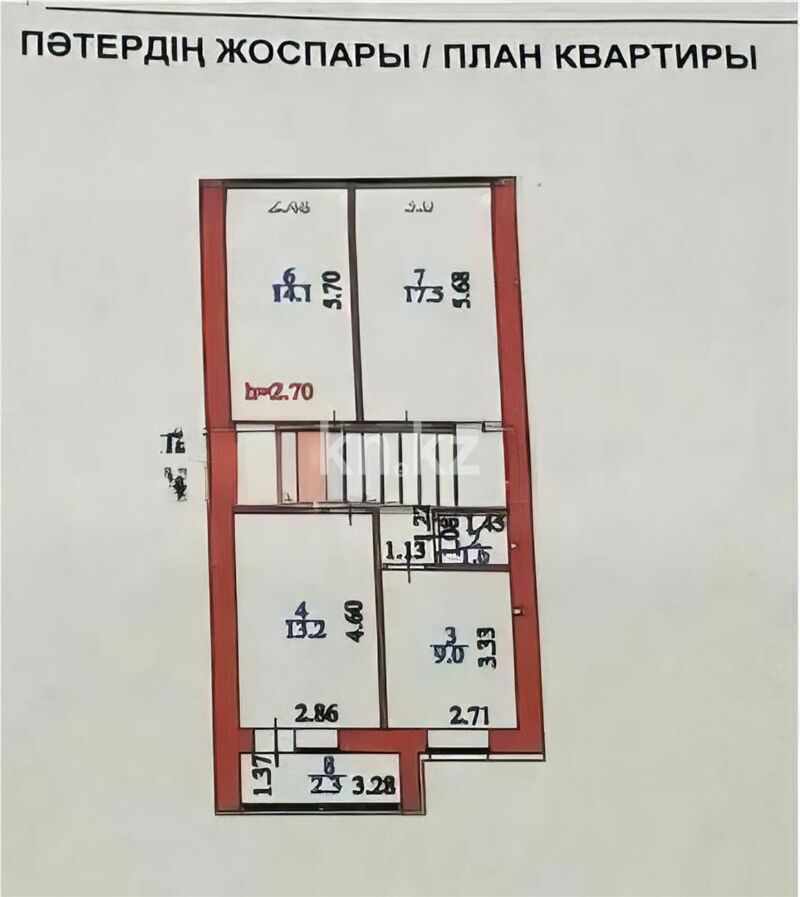 Продажа 3-комнатной квартиры, 70 м² - Продажа квартир в кирпичном доме в Астане - страница 206 фото 8 из 8
