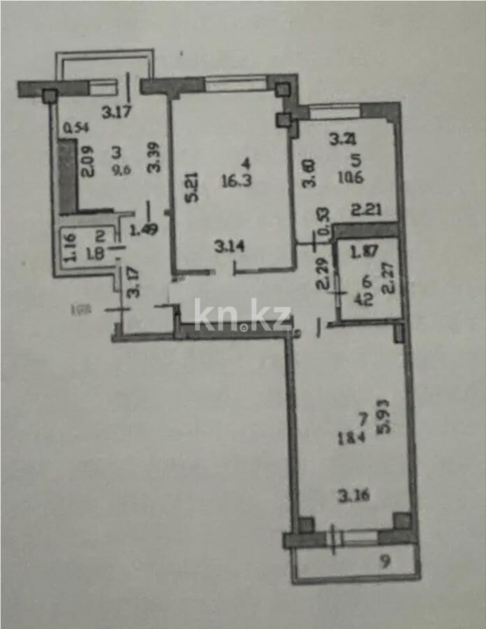 Продажа 3-комнатной квартиры, 75.8 м² - Продажа трехкомнатных квартир в р-не Алматы Астаны фото 8 из 8
