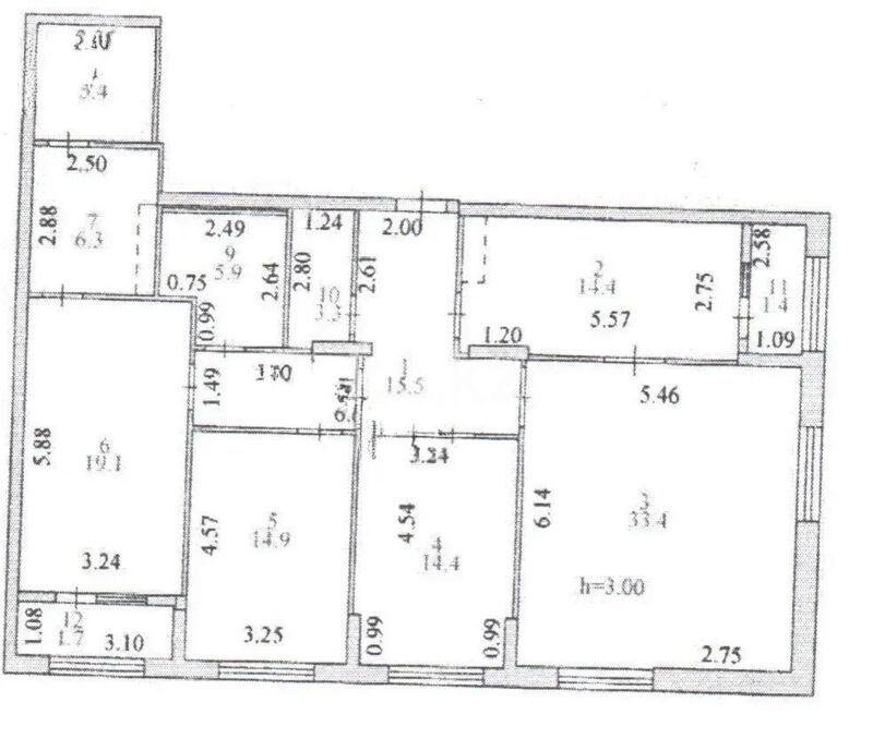 Продажа 4-комнатной квартиры, 135.7 м² - Продажа четырехкомнатных квартир в блочном доме в Казахстане - страница 8 фото 1 из 1