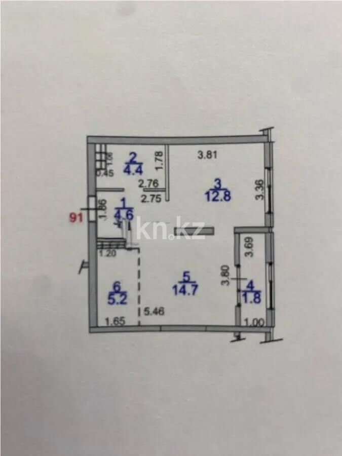 Продажа 2-комнатной квартиры, 43.5 м² - Продажа двухкомнатных квартир в монолитно-каркасном доме в Казахстане - страница 204 фото 6 из 6