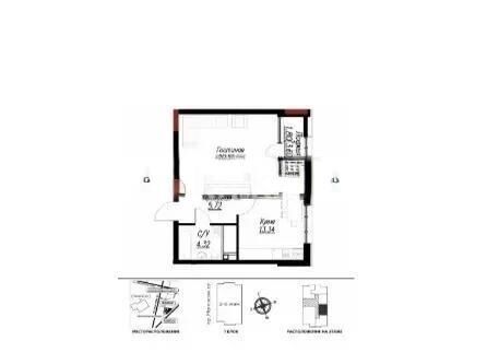 Продажа 1-комнатной квартиры, 45.69 м² - Продажа однокомнатных квартир в р-не Есиль Астаны - страница 18 фото 1 из 1
