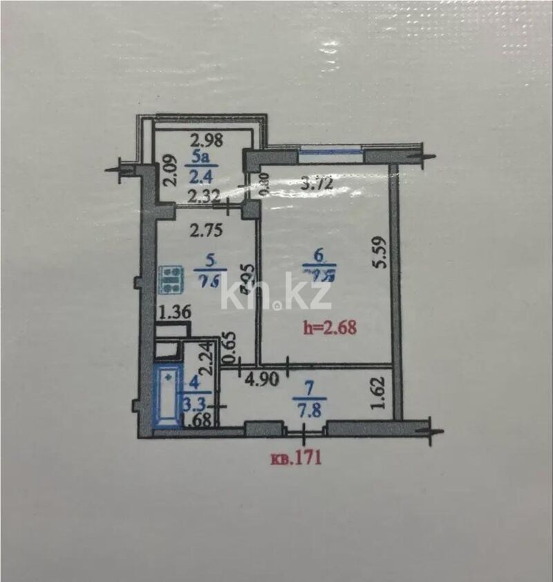 Продажа 1-комнатной квартиры, 45 м² - Продажа квартир в Казахстане - страница 11 фото 6 из 6