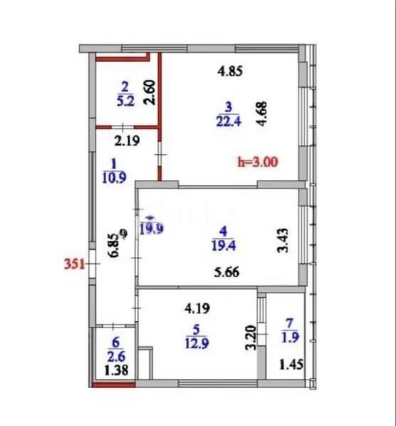 Продажа 2-комнатной квартиры, 75.3 м² - Продажа двухкомнатных квартир в р-не Есиль Астаны - страница 45 фото 3 из 3