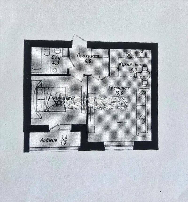 Продажа 2-комнатной квартиры, 49 м² - Продажа двухкомнатных квартир в кирпичном доме в Астане - страница 68 фото 1 из 1