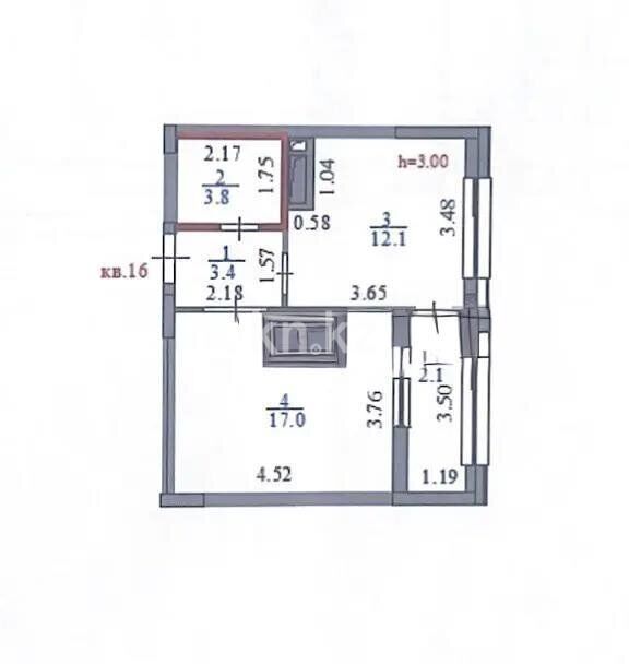 Продажа 1-комнатной квартиры, 38.4 м² - Продажа однокомнатных квартир в блочном доме в Астане фото 4 из 4
