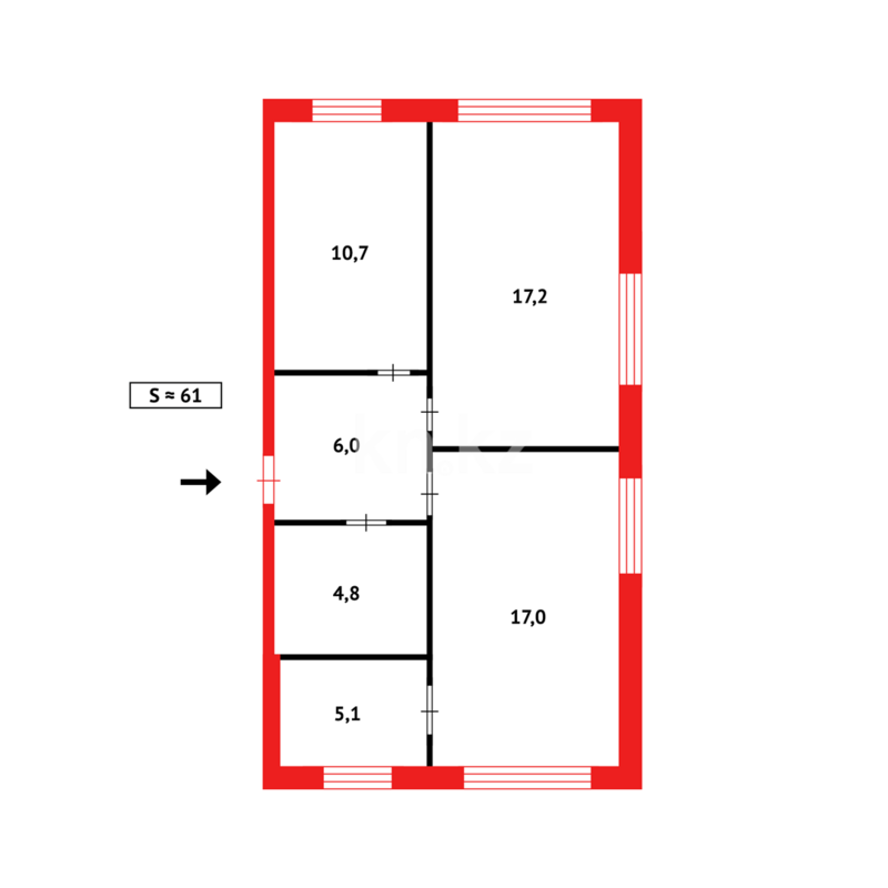 Продажа 3-комнатной квартиры, 61 м² - Недвижимость в Темиртау - страница 27 фото 16 из 16