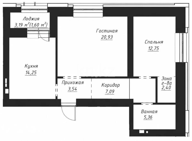 Продажа 2-комнатной квартиры, 67 м² - Продажа двухкомнатных квартир в Астане - страница 11 фото 1 из 1