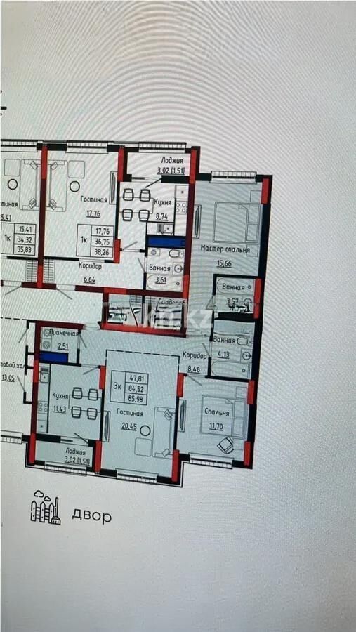 Продажа 3-комнатной квартиры, 90 м² - Продажа квартир в блочном доме в Казахстане - страница 170 фото 1 из 1