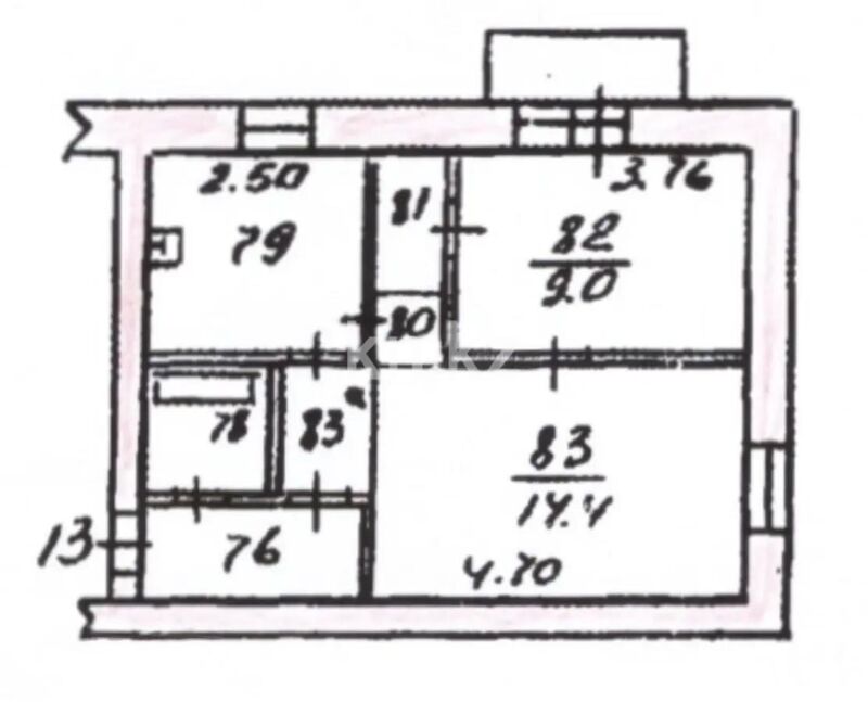 Продажа 2-комнатной квартиры, 42 м² - Продажа двухкомнатных квартир в блочном доме в Алматы фото 3 из 3