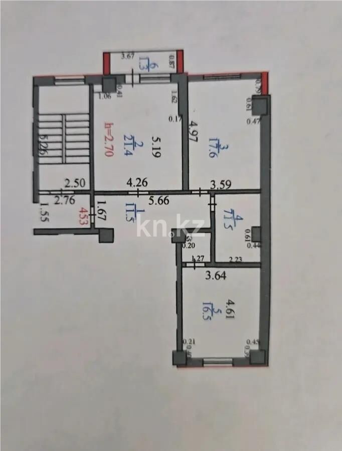 Продажа 2-комнатной квартиры, 75 м² - Продажа квартир в блочном доме в Караганде - страница 2 фото 1 из 1