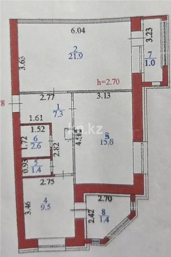 Продажа 2-комнатной квартиры, 60 м² - Продажа двухкомнатных квартир в кирпичном доме в Астане - страница 79 фото 1 из 1