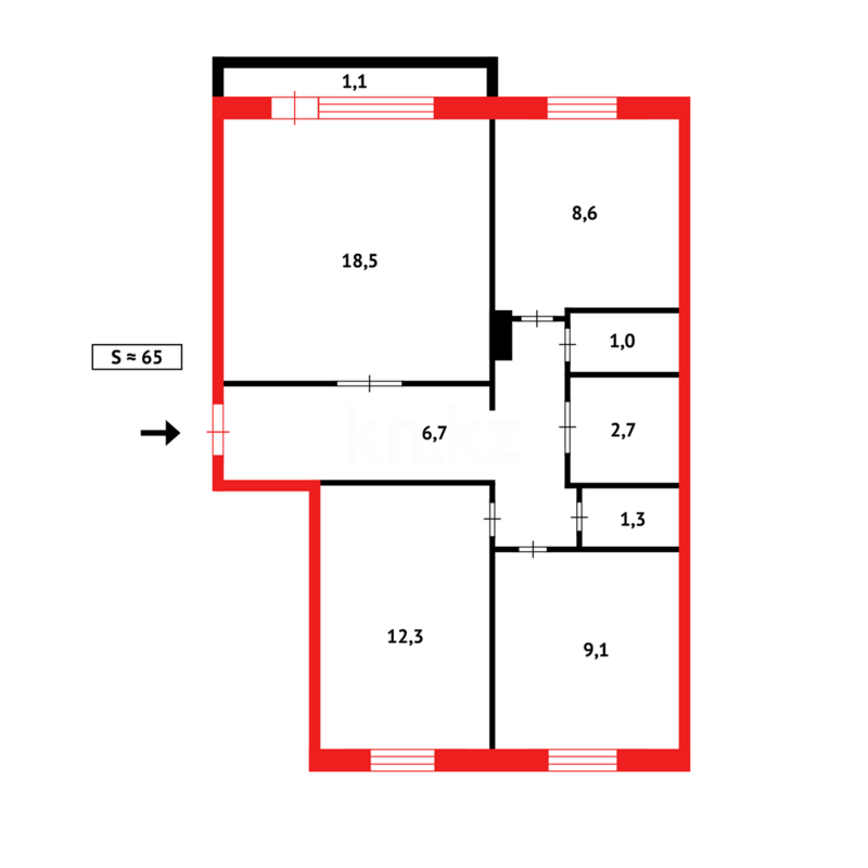 Продажа 3-комнатной квартиры, 67 м² - Продажа трехкомнатных квартир на Юго-Востоке Караганды - страница 22 фото 17 из 17
