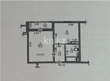 Продажа 1-комнатной квартиры, 34.4 м² - Продажа квартир в Алатауском р-не Алматы - страница 7 фото 4 из 4