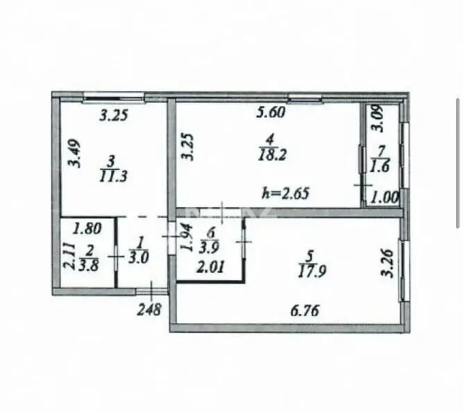 Продажа 2-комнатной квартиры, 59.7 м² - Продажа двухкомнатных квартир в р-не Есиль Астаны - страница 19 фото 7 из 7