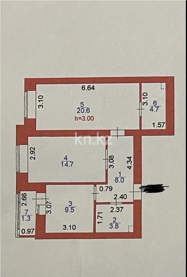 Продажа 2-комнатной квартиры, 62 м² - Продажа двухкомнатных квартир в кирпичном доме в Астане - страница 62 фото 4 из 4