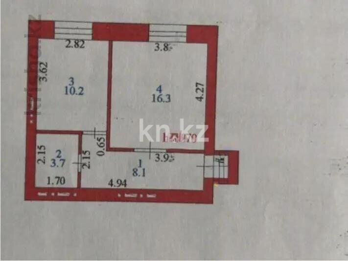 Продажа 1-комнатной квартиры, 38.3 м² - Продажа однокомнатных квартир в Астане - страница 18 фото 4 из 4