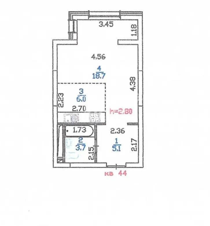 Продажа 1-комнатной квартиры, 33.5 м² - Продажа квартир в Казахстане - страница 16 фото 6 из 6