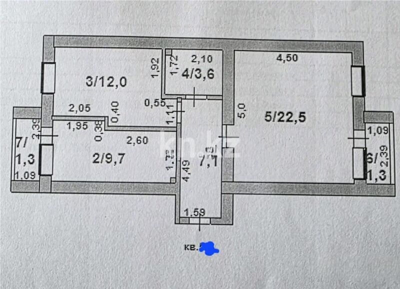 Продажа 2-комнатной квартиры, 58 м² - Продажа квартир в р-не Косшы Астаны - страница 3 фото 6 из 6