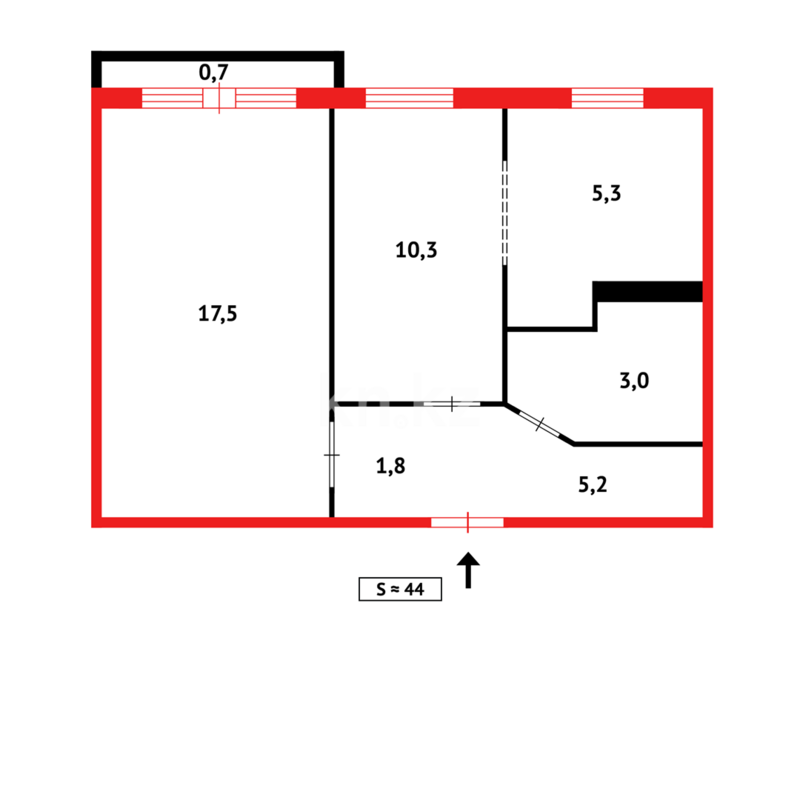 Продажа 2-комнатной квартиры, 44 м² - Продажа двухкомнатных квартир в панельном доме в Темиртау - страница 11 фото 13 из 13