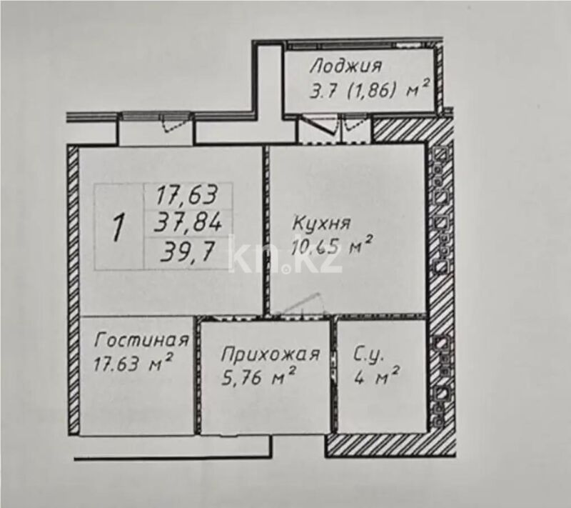 Продажа 1-комнатной квартиры, 40 м² - Продажа однокомнатных квартир в р-не Сарыарка Астаны - страница 10 фото 1 из 1