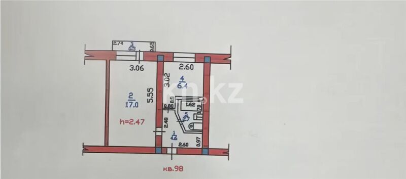 Продажа 1-комнатной квартиры, 31.2 м² - Продажа однокомнатных квартир в блочном доме в Алматы - страница 2 фото 4 из 4