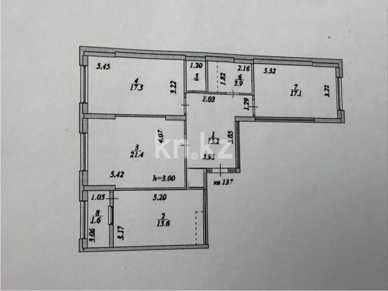 Продажа 3-комнатной квартиры, 94.5 м² - Продажа трехкомнатных квартир в блочном доме в Казахстане - страница 4 фото 7 из 7