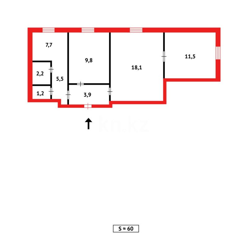 Продажа 3-комнатной квартиры, 60 м² - Продажа трехкомнатных квартир в Темиртау - страница 12 фото 13 из 13