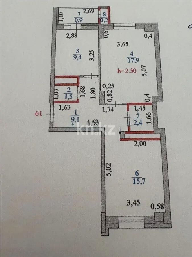 Продажа 2-комнатной квартиры, 57.1 м² - Продажа квартир в Астане - страница 52 фото 5 из 5