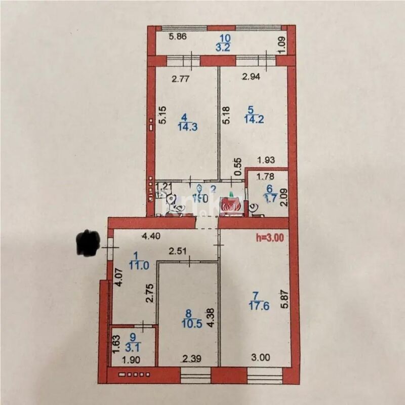 Продажа 3-комнатной квартиры, 86 м² - Продажа квартир в кирпичном доме в Астане - страница 192 фото 7 из 7