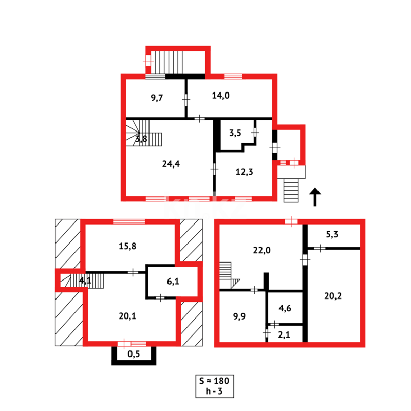 Продажа 4-комнатного дома, 180 м² - Продажа земельных участков в Темиртау фото 22 из 22