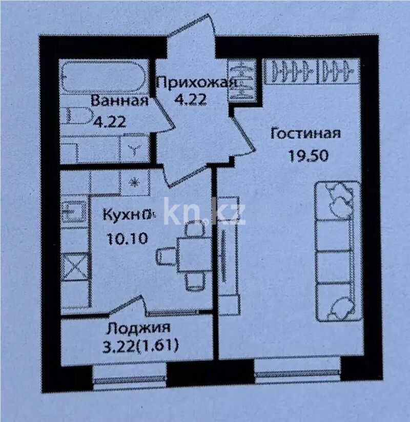Продажа 1-комнатной квартиры, 40 м² - Продажа однокомнатных квартир в р-не Сарыарка Астаны - страница 15 фото 1 из 1