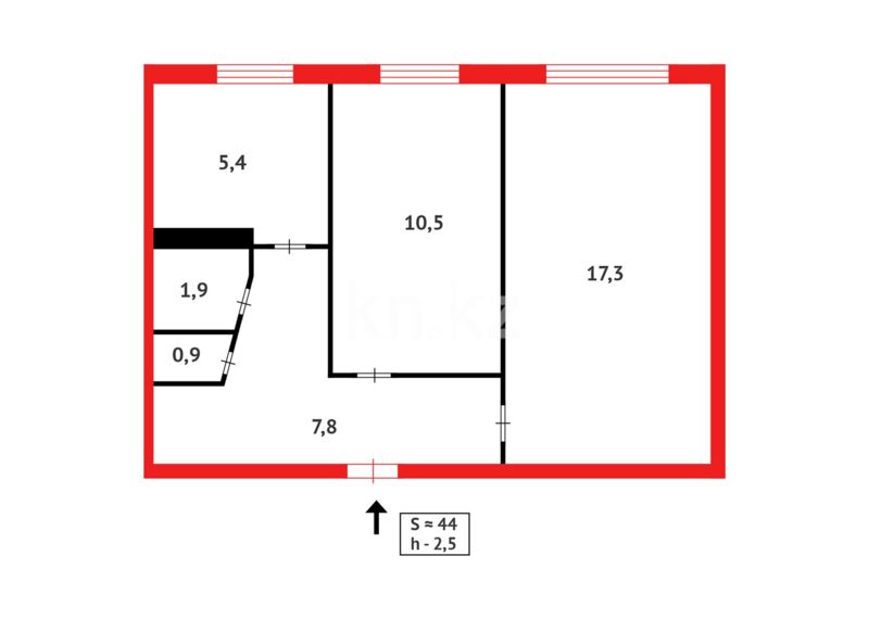 Продажа 2-комнатной квартиры, 44 м² - Продажа квартир в Темиртау - страница 2 фото 9 из 9