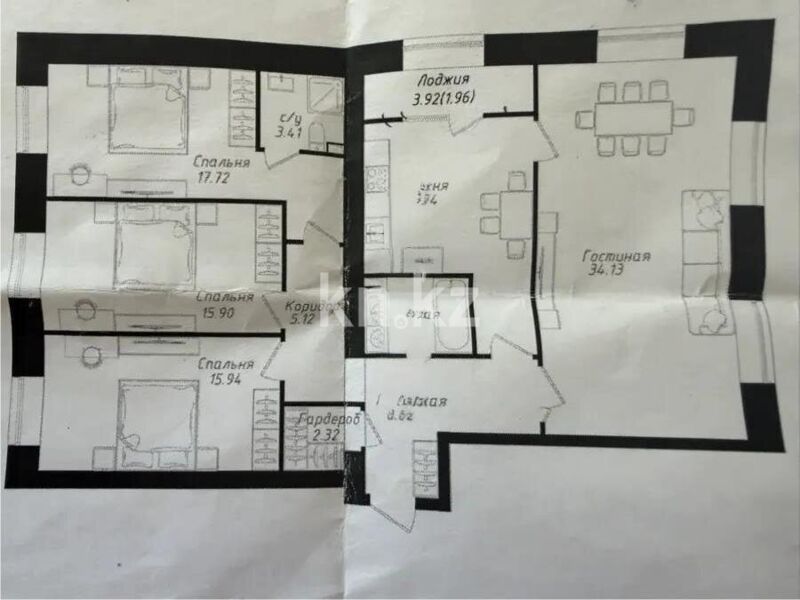 Продажа 4-комнатной квартиры, 125 м² - Продажа недвижимости в Астане - страница 3 фото 3 из 3
