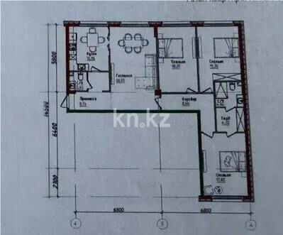 Продажа 4-комнатной квартиры, 123.7 м² - Продажа четырехкомнатных квартир в Алматы - страница 22 фото 1 из 1