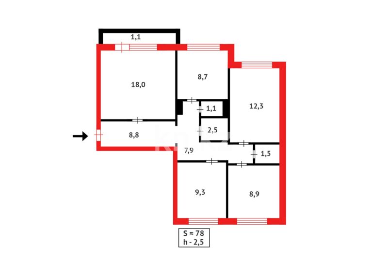 Продажа 4-комнатной квартиры, 78 м² - Продажа квартир в Казахстане - страница 69 фото 15 из 15