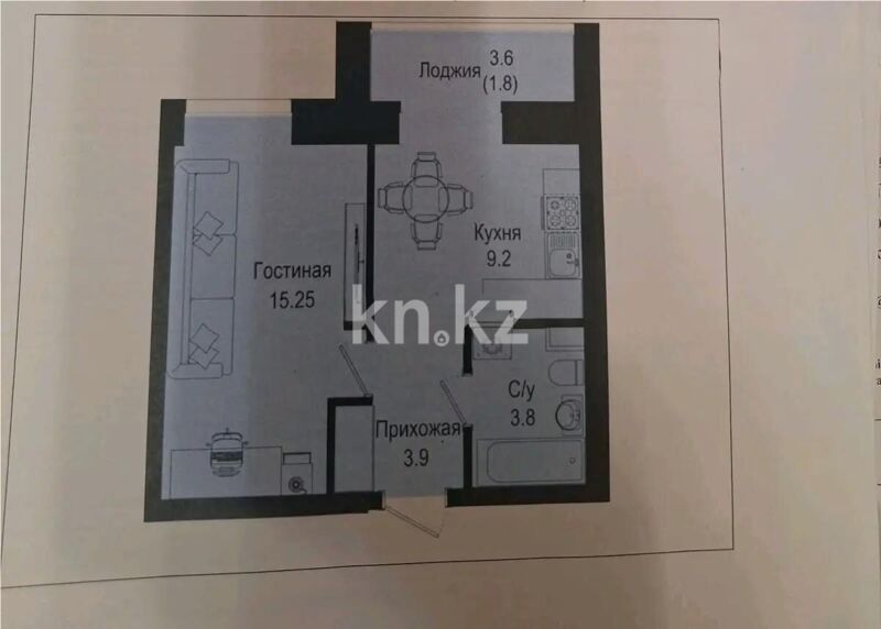 Продажа 1-комнатной квартиры, 33.9 м² - Продажа квартир от собственников в Астане - страница 30 фото 1 из 1