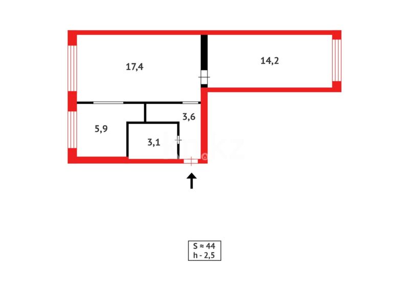 Продажа 2-комнатной квартиры, 44 м² - Продажа квартир на Юго-Востоке Караганды - страница 9 фото 11 из 11