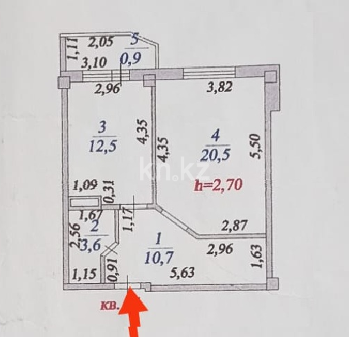 Продажа 1-комнатной квартиры, 48.2 м² - Продажа однокомнатных квартир в монолитном доме в Астане фото 2 из 7