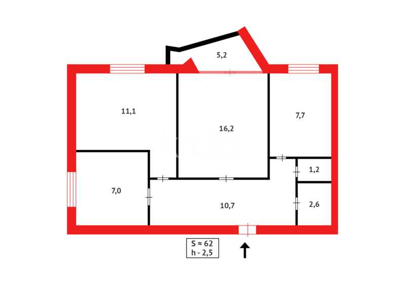 Продажа 3-комнатной квартиры, 61 м² - Продажа трехкомнатных квартир в Майкудуке Караганды - страница 6 фото 18 из 18