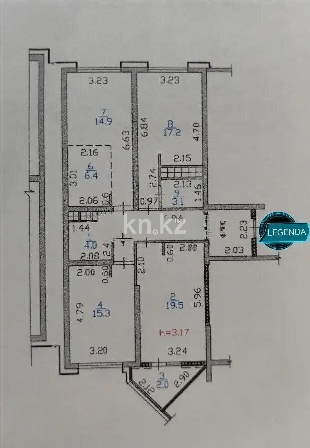 Продажа 4-комнатной квартиры, 96.5 м² - Продажа четырехкомнатных квартир в монолитно-каркасном доме в Казахстане фото 8 из 8