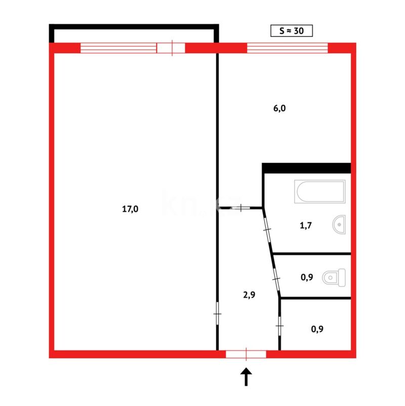 Продажа 1-комнатной квартиры, 30 м² - Продажа квартир в Караганде - страница 44 фото 9 из 16