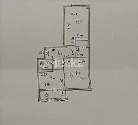 Продажа 2-комнатной квартиры, 69 м² - Аренда домов в Акмолинской области фото 6 из 6