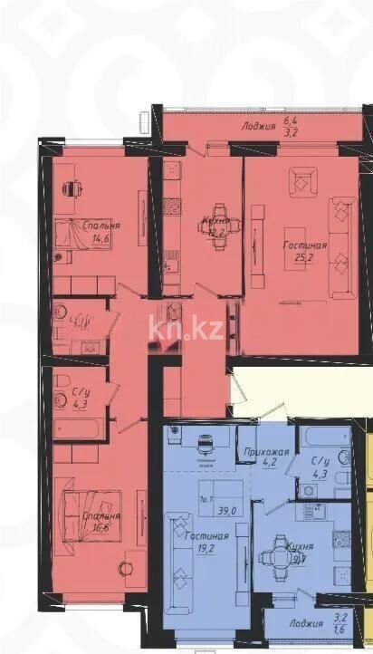 Продажа 3-комнатной квартиры, 94.5 м² - Продажа квартир в р-не Нура Астаны - страница 2 фото 1 из 1