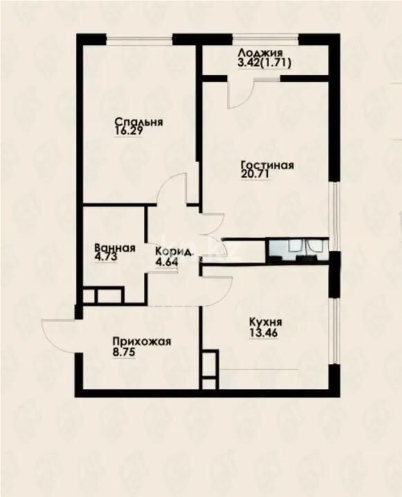 Продажа 2-комнатной квартиры, 70.29 м² - Продажа двухкомнатных квартир в Алмалинском р-не Алматы - страница 17 фото 1 из 1