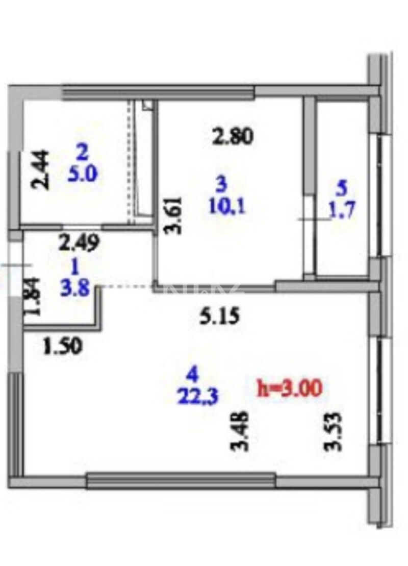 Продажа 1-комнатной квартиры, 43 м² - Продажа квартир в монолитном доме в Астане - страница 2 фото 1 из 3